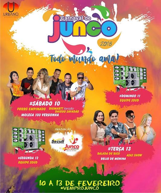 Atrações do Carnaval 2018 de Junco do Maranhão